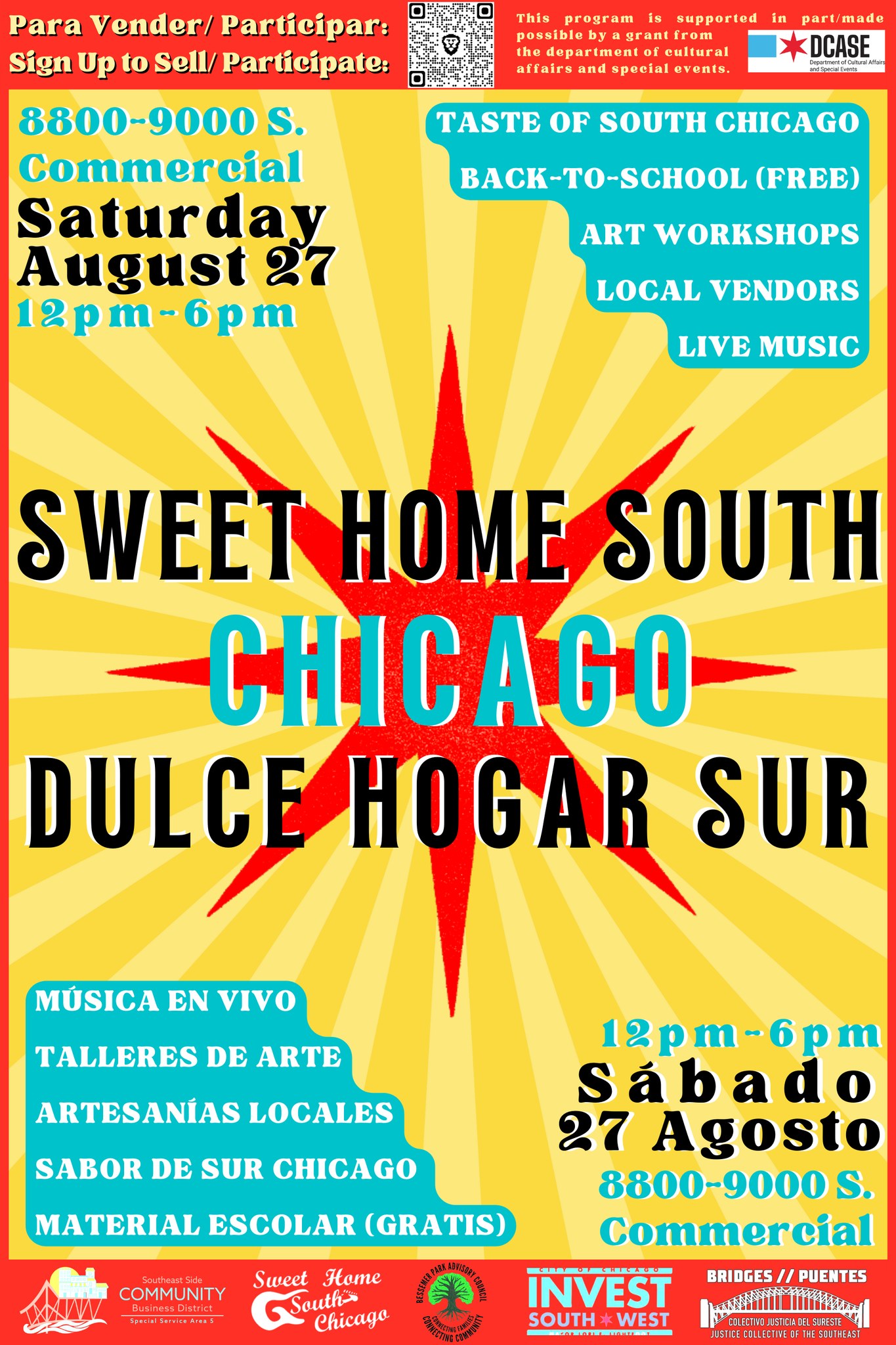 Sweet Home Chicago event flier 08-27-2022